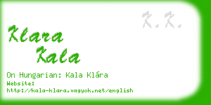 klara kala business card
